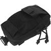 WESIEVYA Borsa da Aggancio per Spallaccio Zaino in Nylon Nero Tasca Porta Telefono e Chiusura a Strappo per Trekking e Campeggio