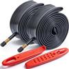 FengCan 26 x 1,75/1,95/2,0/2,10/2,125 AV48 mm Tubi e leve per pneumatici, 66 cm camere d'aria di ricambio per bicicletta (2 pezzi) Affidabili 26 x 1,75-2,125 camere d'aria valvola Schrader per scenari di
