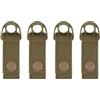 KUNN Nylon Duty Belt Keeper con gancio e anello a scatto, accessori per cintura da 5,7 cm con attacco per bretelle, 4 pezzi, cachi