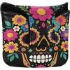 GuoChe Golf Mallet Putter Cover Chiusura Magnetica Golf Putter Copritesta per la maggior parte delle marche PU Pelle Impermeabile Mini Dia De Los Muertos Day of The Dead Sugar Skull