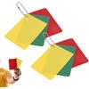 Generico Soccer Referee Cards, Refereeing Training Accessories | Red Yellow Green Referee Cards for Game Competition Training Field Playground Sports Red Yellow Green Warning Cards Serve