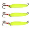 TAZIZI 3Pcs Metallo Luminously Spoon Baits Spinner Hard Fishings Lure Paillettes Cucchiaio Lure Jigging Pesca Attrezzatura Paillettes Esche Artificiali