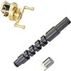 Helilyco Ricambio Twist Shaft Half Plus Moon Pin per lucertola Pro Drum Fishing Reel Modifica accessorio costruito in lega di alluminio e acciaio inossidabile Dimensioni 37,8 mm (albero + perno a mezza luna)