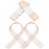 DEARMAMY Cinturini Elastici Invisibili per Scarpette da Balletto Rosa, 4 Pezzi Nastri in Raso, Supporto Superiore e Look Senza Cuciture per Prove e Studio di Danza