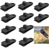 Esforzarse 10 PCS Tarp Clips per Tenda, Ganci per Teloni, Morsetti per Teloni Clip per Tende, Nera Clip di Fissaggio Shade Cloth Plastic Clips per Striscioni, T elo da Piscina