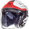 MT Casco Moto Mt Avenue Sv Crossroad Casco Bianco Lucido Rosso Ce U