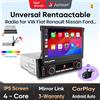 Junsun Wireless Carplay Android Auto 7 "Touch Screen Retrattile Radio Universale 1 Din Foldden Car Lettore Multimediale GPS Autoradio