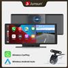 Junsun 10.26 "Dash Cam Telecamera retrovisiva Wifi Carplay e Android Auto 4K DVR Navigazione GPS Videoregistratore Cruscotto Dual Len