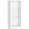VASAGLE Libreria, Libreria, Scaffale con 3 Scomparti, Scaffale Portadocumenti, Ripiani Regolabili, per Soggiorno, Cameretta, Ufficio, 40 x 24 x 93 cm, Bianco