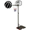 JUJU Orion91 canestro da basket regolabile altezza 1,79 - 2,13 metri per esterni - spazioluzio. Pallone in omaggio
