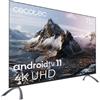 Cecotec Televisore LED 75" Smart TV Serie A3 ALU30075S, 4K UHD, Android TV11, Senza Cornice, Assistente Vocale Google e Chromecast