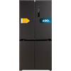 Cecotec Frigorifero Americano Cecotec 4 Porte Scuro 490 L CoolMarket 4D 490 Dark E. 183 cm di Altezza, 91 cm di Larghezza, Basso Consumo