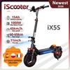 IScooter Scooter elettrico da 11 pollici iX5S 48V 15Ah 1000W 65km gamma 45 km/h Scooter elettrici pieghevoli a doppia sospensione fuoristrada