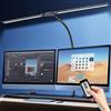 NONE Lampada da scrivania a LED dimmerabile 24W, 75 cm, doppia testa con telecomando - 2400 lumen, 5 colori e 10 livelli di luminosità, lampada a luce naturale con clip per monitor e tavolo