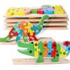NONE Puzzle in legno per bambini - Puzzle educativi con numeri, dinosauri e animali - Giocattoli didattici per ragazzi e ragazze dai 2 ai 6 anni - Regalo ideale per lo sviluppo cognitivo e le capacità