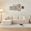NONE Divano moderno modulare a forma di L con chaise longue, realizzato in schiuma compressa sottovuoto. Spedizione in scatola senza attrezzi.