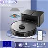 Teendow D65S MAX Robot Aspirapolvere 3-IN-1, Aspirazione 6000Pa, Stazione di Svuotamento 17kPa, 220min Autonomia, Adatto per Animali Domestici, Controllo Tramite App, LiDAR