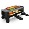 Cecotec Raclette con Grill Elettrico per 2 Persone Raclette Cheese&Grill 3200 Pocket AllStone. 320W, Finiture in Acciaio Inox