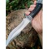 NONE Coltello a lama fissa in stile vintage, coltello da collezione artigianale con fodero in pelle di vacchetta, perfetto per campeggio, escursionismo, idea regalo