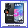 DOOGEE Note 59 5G Smartphone 32GB 128GB Batteria Grande da 6250mAh 6.75" 120Hz Unisoc T8200 Widevine L1 NFC Android 15 Cellulare