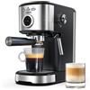 NONE Cafetera Expreso HiBREW H5A, Estrazione a 15 bar, Vaporizzatore professionale per latte, Serbatoio da 1,2 L, Funzionamento con un solo pulsante, Protezione intelligente, Portafiltro facile, Colore