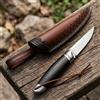 NONE Coltello a lama fissa in acciaio inossidabile - Multifunzionale, leggero e resistente, adatto per campeggio all'aperto, escursioni ed esplorazioni