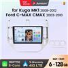 Junsun Autoradio Junsun Android 14 per Ford Kuga MK1 2008-2012, per Ford C-MAX CMAX 2003-2010, con CarPlay wireless, Android Auto, 4G e Wi-Fi.