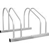 SPORTNOW Portabici da parete per 2 biciclette, supporto per pneumatici da 61 mm di diametro Acciaio argentato 50L x 34l x 27,5H cm