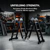 NONE Scala in Alluminio Multiuso 7-in-1 4x3, 350cm, 12 Gradini, Carico Massimo 150kg, Scala Pieghevole Multifunzione per Uso Domestico