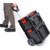 JUJU Orion91oficial® carrello professionale per attrezzi, design modulare, impilabile, include manico telescopico e ruote, dimensioni 45 x 39 x 69 cm, perfetto per il trasporto e l'organizzazione dei tuoi
