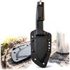 NONE Coltello a lama fissa in acciaio inossidabile con fodero in kevlar, lama da 9,5 cm, strumento multifunzionale portatile per campeggio e escursionismo all'aperto