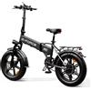 NONE Bicicletta Elettrica Pieghevole G-FORCE RC per Adulti, 48V 20AH, Pneumatici Fat da 20 Pollici, Bici Elettrica Urbana