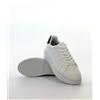 NONE Sneakers bianche da uomo in pelle PU con lacci, scarpe casual leggere e comode, scarpe da passeggio minimaliste a taglio basso