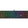 NONE Tastiera meccanica Redragon K617-DE, tasti programmabili, nera, switch Red Rainforest, anti-ghosting completo, protezione dei tasti, retroilluminazione RGB ad alta luminosità, prestazioni superiori