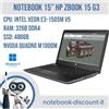 HP Notebook 15" HP Zbook 15 G3 Intel Xeon E3-1505m v5 Ram 32Gb DDR4 SSD 480Gb W11P