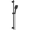 Görbach Saliscendi Doccia con Soffione 3 Getti, Asta Doccia Acciaio inox con Supporto per Doccetta e Tubo, Colonna Doccia Senza Miscelatore Adattarsi ai Fori Esistenti, 100 cm Nero