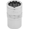 Draper h-mm/B hi-torq 12 punte, blu, 1/5,1 cm, attacco quadro, 17 mm