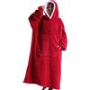 BaeKnyin Felpa con Cappuccio Oversize per Donne Calda e Confortevole Manica Lunga Fleece Jumper Coperta Gigante con Cappuccio per Adulti, Uomini, Donne, Adolescenti Lengthen,Red-1