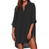 KBRPEY Copricostume Donna Mare Camicia Trasparente Chiffon Beach Cover up Vestito Spiaggia Copricostumi da Bagno Estivo Beachwear Elegante Abito Bikini Coverup Traspirante