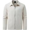 Allthemen Giacca in Lino Uomo Casual leggera Giacche Cerniera Sportivi Transitorio Revers Blazer Primavera Beige M
