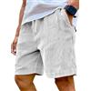 uxxnjfg Bermuda Uomo Estivi Palestra Pantaloni Uomo Estivi Corti Pantaloncini Cargo Tuta Pantaloncini Sportivi Eleganti Leggero Pantaloni con Tasche Abbigliamento Sportivo Shorts XXL Bianco