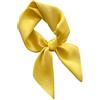 LSHARON SILK Sciarpa leggera in 100% seta di gelso tinta unita - 70 x 70 cm - Sciarpa quadrata in pura seta naturale, foulard da collo regalo per donne e uomini, 06 Giallo, Taglia unica
