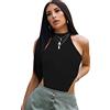 KOEMCY Body Donna Elegante Bodysuit Mock Turtle Neck Shapewear Jumpsuits Tops Contenitivo Modellante Shapewear Intimo Body Tinta Unita Uno Pezzo (Nero,L)