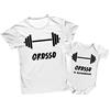 Bulabadoo Coppia Maglietta Uomo e Body Neonato Grosso e Grosso in Allenamento, T Shirt Papà e Body Bimbo Coordinati, Cotone Morbido, Idea Regalo Festa del Papà