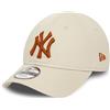 New Era MLB Cappellino per Tifosi per Bambini Piccoli Logo della Squadra Bambino Berretto Cappello Regolabile 9Forty Logo NY Beige