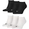 Puma - Fantasmini unisex, 12 pz., calzini sportivi, colore nero Mix di colori - 200 nero - 300 bianco. 43-46