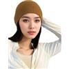 Prettystern Hipster Cappello Berretto Zuccotto Cuffie in Cashmere Cachemire per Donna E Uomo Marrone