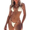 Nadeer Bikini Donna Sexy Costume da Bagno Due Pezzi Costumi Brasiliana con Halter Triangolo Bikini Top Vita Bassa Perizoma Bikini