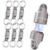 KeySmart MagConnect - Portachiavi magnetico per borsa, portachiavi per chiavi dell'auto - Portachiavi a sgancio rapido con anello per chiavi staccabile, 6 Pack