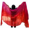 Winged Sirenny Velo in Seta per Danza Orientale e Tribale, Sciarma Aerea con Doppio Colore a Sfumatura Manuale, Leggero e Fluido per Performance, Festivals e Laboratori